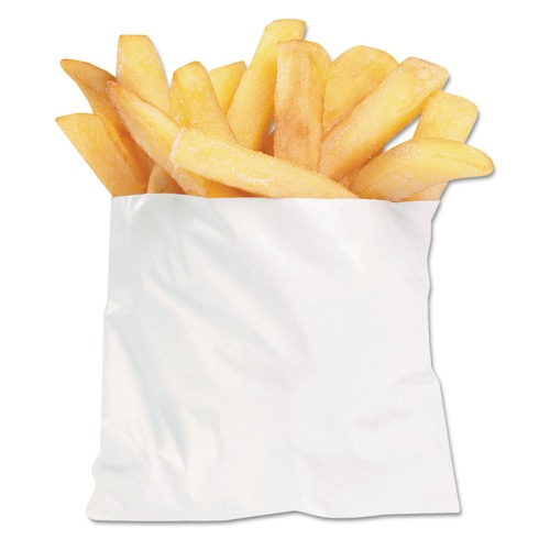  | Bagcraft 450003 4-1/2 in. x 3.5 in. French Fry Bags - White (2000/Carton) image number 0