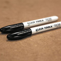  | Klein Tools 98554 Fine Point Permanent Markers - Black (2/Pack) image number 1