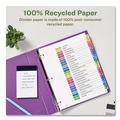 Office Jansan | Avery 11085 Ready Index 11 in. x 8.5 in. 26-Tab A to Z Customizable Table of Contents Dividers with Multicolor Tabs - White (1-Set) image number 2