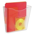  | Deflecto 63001 Euro-Style DocuPocket 10.25 in. x 4 in. x 10 in. A4/Legal/Letter/Magazine/Portfolio Size Portrait Wall File - Clear image number 2