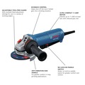 Angle Grinders | Factory Reconditioned Bosch GWS11-450P-RT 120V 4-1/2 in. Ergonomic Corded Angle Grinder with Lock-On Paddle Switch image number 6