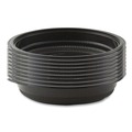 Bowls and Plates | Anchor 4608532 32 oz. 8.5 in. Diameter x 1.92 in. Plastic MicroRaves Incredi-Bowl Base - Black (150/Carton) image number 0