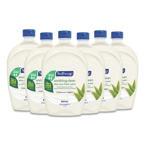 Office Jansan | Softsoap US05264A 50 oz Moisturizing Hand Soap Refill with Aloe - Fresh Scent (6/Carton) image number 0