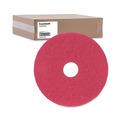 Office Jansan | Boardwalk BWK4017RED 17 in. Diameter Buffing Floor Pads - Red (5/Carton) image number 0
