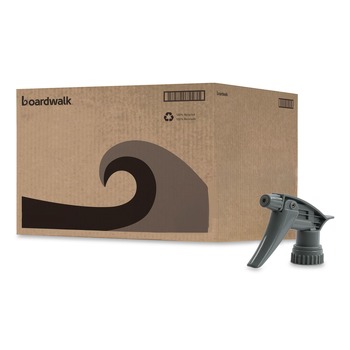 Boardwalk 320CR 7.25 in. Tube Chemical-Resistant Trigger Sprayer for 16 oz. Bottles - Gray (24/Carton)
