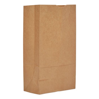 General 30912 57 lbs. 7.06 in. x 4.5 in. x 13.75 in. #12 Grocery Paper Bags - Kraft (500/Bundle)