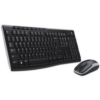 Logitech 920-004536 Mk270 Keyboard Mouse USB Wireless Combo - Black