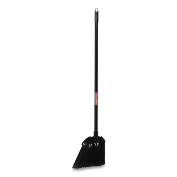 Rubbermaid Commercial 35 in. Angled Lobby Broom with Poly Bristles - Black