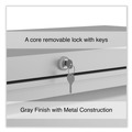  | Alera 25510 42 in. x 18.63 in. x 52.5 in. 4 Legal/Letter Size Lateral File Drawers - Light Gray image number 8