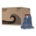 Tradesmen Day Sale | Boardwalk BWKLM30311L Looped End Wideband Cotton/Synthetic Mop Heads - Large, Blue (12/Carton) image number 0
