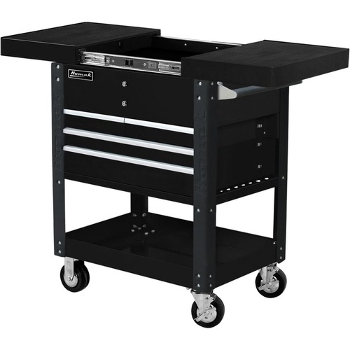 Tool Carts | Homak BK06043500 35 in. 4 Drawer Slide Top Cart - Black image number 0