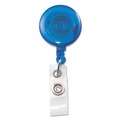 Office Jansan | Advantus 75472 30 in. Extension Translucent Retractable ID Card Reel - Blue (12/Pack) image number 0