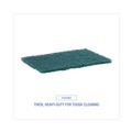 Sponges & Scrubbers | Boardwalk 86LGI 6 in. x 9 in. Heavy-Duty Scour Pad - Green (15/Carton) image number 9
