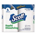 Toilet Paper | Scott 47617 Rapid-Dissolving Toilet Paper - White (4/Rolls/Pack, 12 Packs/Carton) image number 0