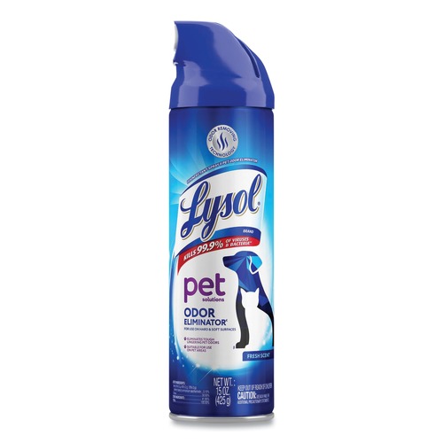 Cleaning & Janitorial Supplies | LYSOL Brand 19200-99804 15 oz. Aerosol Disinfectant Spray II Pet Odor Eliminator - Fresh (12/Carton) image number 0
