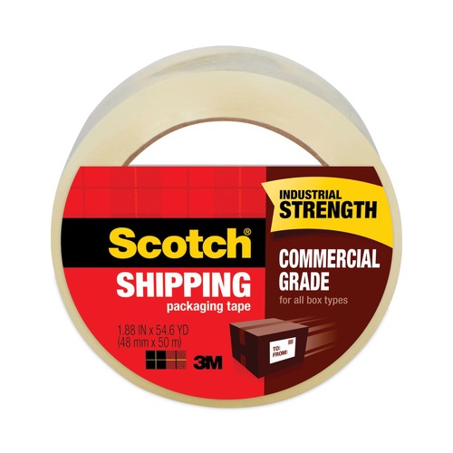  | Scotch 3750-CS48 1.88 in. x 54.6 Yards 3750 Commercial Grade 3 in. Core Packaging Tape - Clear (48/Pack) image number 0