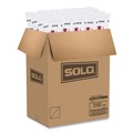 Cups and Lids | SOLO 316SI-0041 Bistro Print Solo 16 oz. Paper Hot Drink Cups - Maroon (50/Pack) image number 3