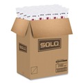 Cups and Lids | SOLO 316SI-0041 Bistro Print Solo 16 oz. Paper Hot Drink Cups - Maroon (50/Pack) image number 3