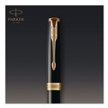 Pens | Parker 1931495 Sonnet Medium 1 mm Fountain Pen with Gift Box - Black Ink/Black/Gold Barrel image number 4