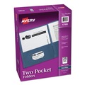 Office Jansan | Avery 47985 11 in. x 8.5 in. 40 Sheet Capacity 2-Pocket Folder - Dark Blue (25/Box) image number 0