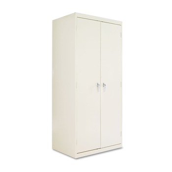 Alera CM7824PY 36 in. x 24 in. x 78 in. Assembled High Storage Cabinet with Adjustable Shelves - Putty