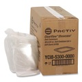 Food Trays, Containers, and Lids | Pactiv Corp. YCI853000000 9 in. x 7.38 in. x 0.19 in., Deli Container Lid, Flat Lid For 3-Compartment 48/64 oz. Containers - Clear (220/Carton) image number 0