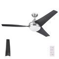 Ceiling Fans | Prominence Home 51872-45 52 in. Remote Control Contemporary Indoor LED Ceiling Fan with Light - Satin Nickel image number 0