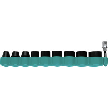 Makita E-01672 10-Piece Impact XPS 6-Point SAE 3/8 in. Drive Impact Socket Set with Standard Socket Adapter