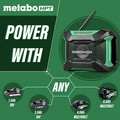 Metabo HPT UR18DAQ4M MultiVolt 18V Lithium-Ion Cordless Bluetooth Radio (Tool Only) image number 3
