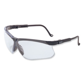 Honeywell Uvex Genesis Safety Eyewear - Black Nylon Frame/Clear Polycarbonate Lens