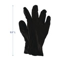 Disposable Gloves | Boardwalk 396XSCTA 396 Series 9.5 in. 4.4 mil Disposable General-Purpose Nitrile Gloves - X-Small/Black (1000/Carton) image number 4