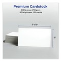 Bulk Savings Pricing 2 | Avery 05881 2 in. x 3.5 in. Print-to-the-Edge Microperf Business Cards with Sure Feed Technology for Color Laser Printers (160 Cards, 8/Sheet, 20 Sheets/Pack) image number 5