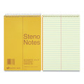 Office Jansan | National 36646 60 Eye-Ease Green Sheets 6 in. x 9 in. Gregg Rule Standard Spiral Steno Pad - Brown Cover image number 1