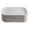 Food Trays, Containers, and Lids | Eco-Products EP-SCTR1317NFA 13 x 17 Regalia Sugarcane Servingware Platter - White (100/Carton) image number 10