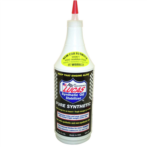 Maintenance Fluids | Lucas Oil 10130 12-Piece/Case 1 Quart Bottle Pure Synthetic Oil Stabilizer Fluid image number 0