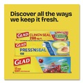 Food Service | Glad 57263 6.63 in. x 5.88 in. Zipper Food Storage Sandwich Bags - Clear (12 Boxes/Carton) image number 9