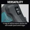  | Makita XBU02Z LXT 18V X2 Cordless Lithium-Ion Brushless Cordless Blower (Tool Only) image number 6