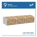 Paper Towels and Napkins | Scott 03623 10.13 in. x 13.15 in. 1-Ply Essential C-Fold Towels - White (9 Packs/Carton) image number 2