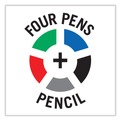  | Pilot 36220 Dr. Grip 4 Plus 1 Multi-Color 0.7mm/0.5mm Ballpoint Pen/Pencil - Black/Blue/Green/Red Ink/Black Barrel image number 3
