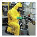 Bib Overalls | Ansell KCC09813 A70 Chemical Spray Protection Coveralls - Large Yellow (12/Carton) image number 2