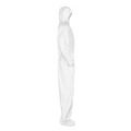 Bib Overalls | Ansell KCC49123 A20 Hood, Boots, and Elastic-Back Breathable Particle Protection Coveralls - Large, White (24/Carton) image number 2