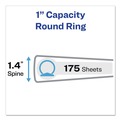 Office Jansan | Avery 05711 Economy 1 in. Capacity 11 in. x 8.5 in. View Binder with 3 Round Rings - White image number 2