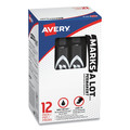 Office Jansan | Avery 07888 MARKS A LOT Broad Chisel Tip Regular Desk-Style Permanent Marker - Black (1-Dozen) image number 0