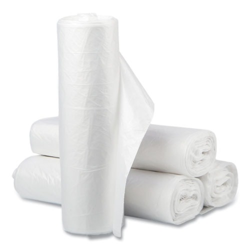 Trash Bags | Inteplast Group VALH3860N14 High-Density 60 Gallon 38 in. x 58 in. Commercial Can Liners - Clear (200/Carton) image number 0