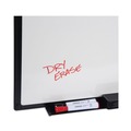 Office Jansan | Universal UNV43628 36 in. x 24 in. Design Series Deluxe Dry Erase Board - White Surface, Black Anodized Aluminum Frame image number 1