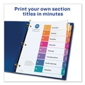 Office Jansan | Avery 11133 Ready Index 11 in. x 8.5 in. 8-Tab 1 to 8 Customizable TOC Multicolor Tab Dividers - White/Traditional Color Tabs (1-Set) image number 3