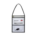 Office Jansan | C-Line 38912 150 Sheet Capacity 2-Pocket 9 in. x 12 in. Shop Ticket Holder with Strap - Black (15/Box) image number 2