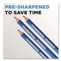 Pencils | Ticonderoga 142090002 2.6 mm 2B (#2) Erasable Colored Pencils - Blue Lead/Blue Barrel (12/Pack) image number 3