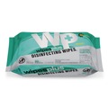 Cleaning & Disinfecting Wipes | Carlisle 37701 WipesPlus 7 in. x 8 in. 1-Ply Disinfecting Surface Wipes - Lemon/White image number 0
