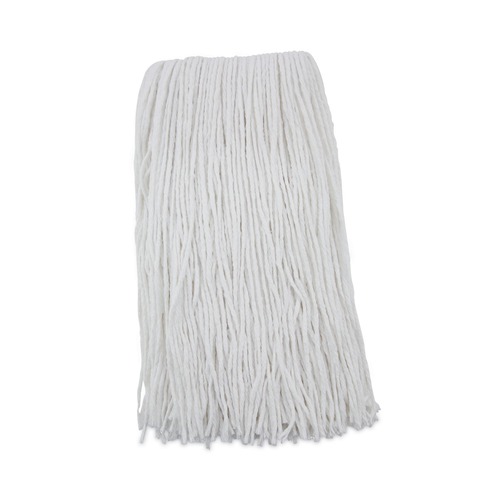 Mops | Boardwalk BWK220RCT 20 oz. Rayon Premium Cut-End Wet Mop Heads - White (12/Carton) image number 0